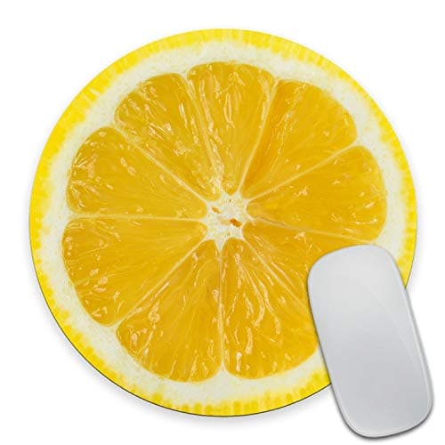 Image of Wasach Lemon Slice Mousepad, Tropical Mouse Pad, Fruit Mousepad, Vegan Mouse Pad, Funny Present, Food Mousepad
