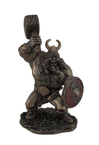 Image of Veronese Comical Viking Warrior With Hammer Statue Figurine