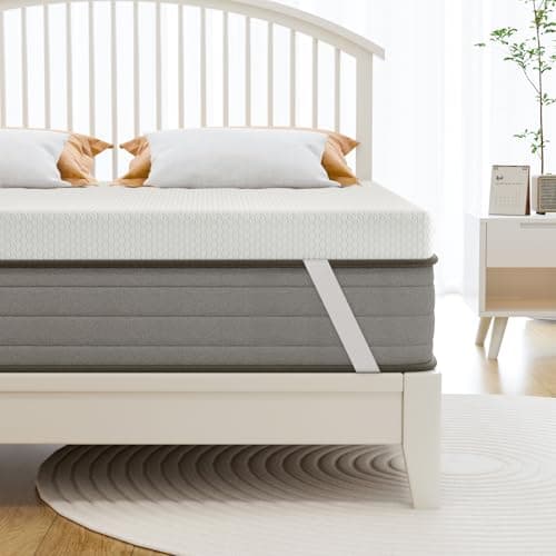 Image of wowttrelax Gel Memory Foam Mattress Topper King Bed, 3in Dual-Layer Extra Thick, Flexible Ventilated Design With Washable & Removable Knitting Cover, Back Pain Support (150x200x7cm)