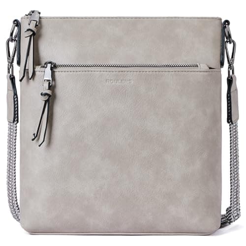 Image of Roulens Trendy Crossbody Bag for Women,Lightweight Medium Crossbody Purse Soft Leather Women's Shoulder Handbags with Adjustable Wide Strap