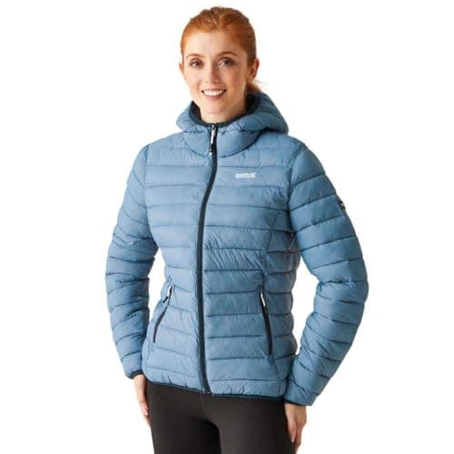 Image of Regatta Womens Hooded Insulated Jacket Padded Coat, Coronet Blue, 8 EU