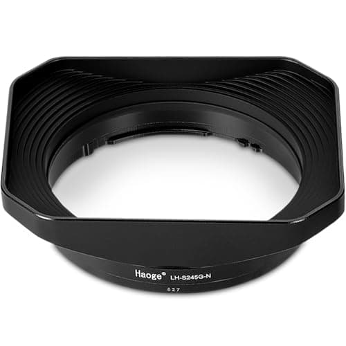 Image of Haoge Metal Square Lens Hood for Sony RX1 RX1R RX1RII/M2 RX1R III M3 Camera FE 40mm F2.5 G FE 50mm F2.5 G FE 24mm F2.8 G Lens Bayonet Mount Shade on A7CII A7CR A7R5 LH-S245G-N