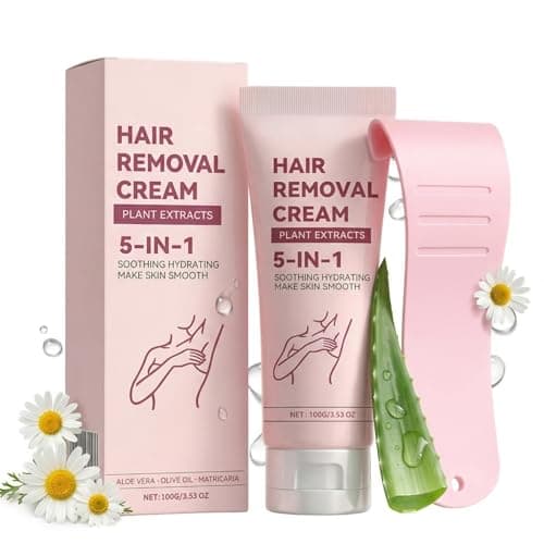 Image of Hair Removal Cream for Women, Gentle Body Depilatory Cream for Arms, Legs, Underarms & Bikini Line, With Aloe & Ceramide, No Dark Spots, Smooth Skin Care for Sensitive Skin, Full Body Use