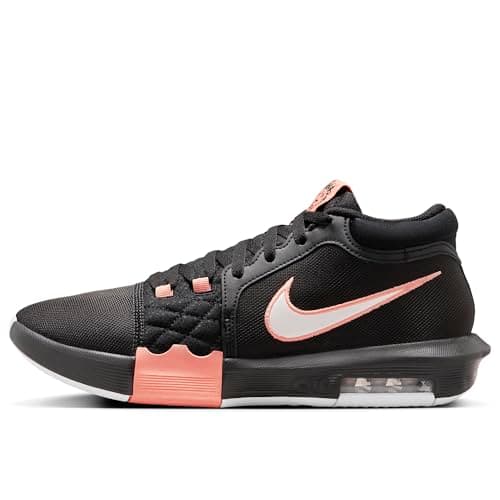Image of NIKE Lebron Witness VIII Mens Basketball Trainers HQ2139 Sneakers Shoes (UK 8.5 US 9.5 EU 43, Black White Apricot Agate 001)