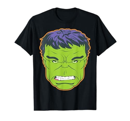 Image of Marvel The Hulk Halloween Retro Vintage Mask Costume T-Shirt