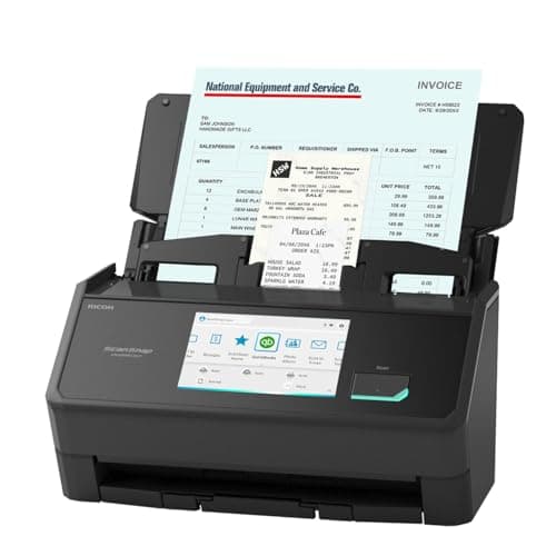 Image of ScanSnap iX2500 Receipt Edition, Works with QuickBooks, Wireless or USB High-Speed Cloud Enabled Invoices & Receipts Scanner, 100 Page Auto Document Feeder for Mac or PC, Black