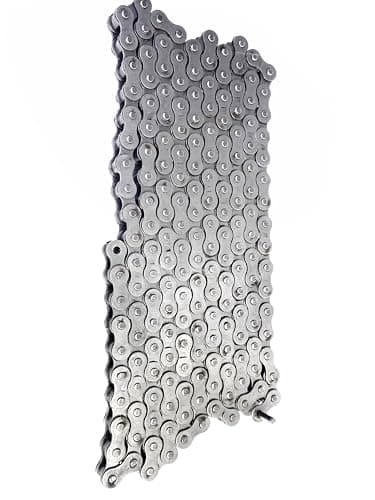 Image of Ozdowski Roller Chain 10B-1 Simple 5/8 Inch - 5 Metres - High Performance Drive Chain for Industrial Engines - Special Steel DIN ISO 606 - Includes Locking Link