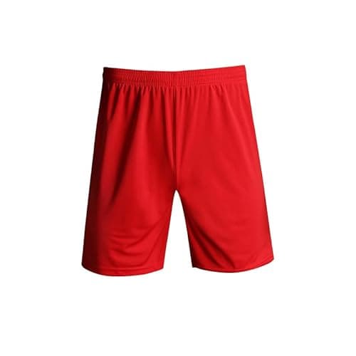 Image of MIXLAC Boys PE Shorts Kids School Activewear Shorts Unisex Gym Football Sports Running Training Shorts Red 5-6 Years