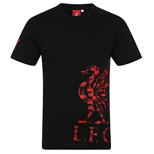 Image of Liverpool FC Official Football Gift Kids Graphic T-Shirt Black 8-9 Years