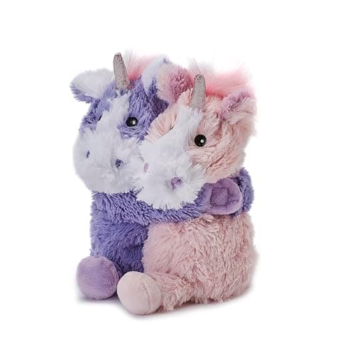 Image of Warmies Warm Hugs Unicorn Microwavable s with French Dried Lavender Scent, Fully Heatable Heat Pad for Anxiety and Pain Relief