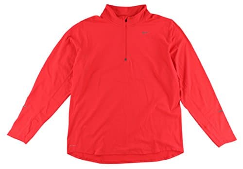 Image of Nike Men's Element 1/2 Zip Long Sleeve Top - Bright Crimson/Reflective Silver, 2X-Large