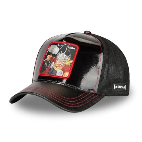 Image of Capslab Thor Marvel Black Trucker Cap