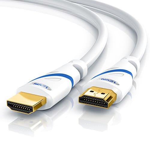 Image of CSL - 8k / 4k HDMI Cable 2.1/2.0 3m - 8K @ 60Hz - 4K @ 120Hz - 48 Gbit/s - 3D - Ultra High Speed with Ethernet - TV Blu-ray PS5 Xbox Series X Switch - white - 3 metres