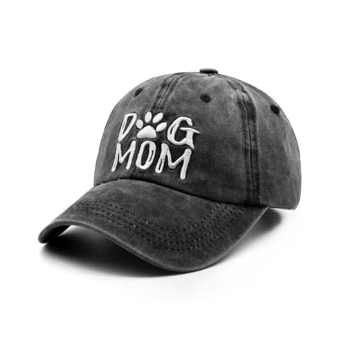 Image of Hatwell Dog Lovers Baseball Cap Gift for Mom Grandma, Women's Adjustable Embroidered Dad Hat for Daily Wear Black