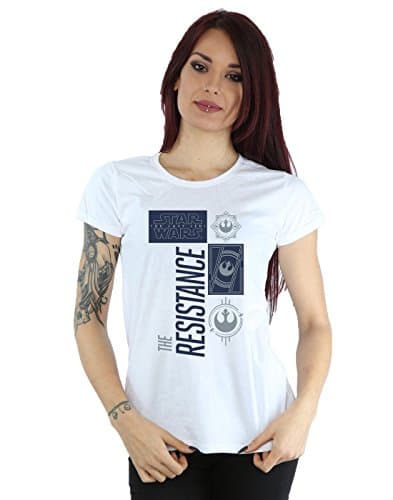 Image of Star Wars Women's The Last Jedi The Resistance T-Shirt Large White