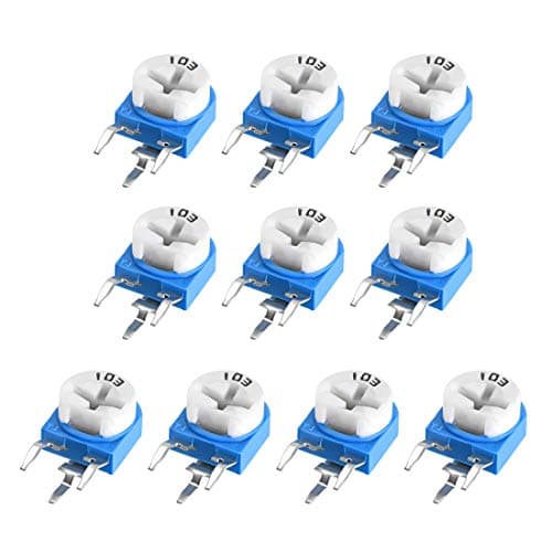 Image of sourcing map Trimmer Potentiometer 10K Ohm Adjustment Horizontal Variable Resistors 10Pcs Side Mounting
