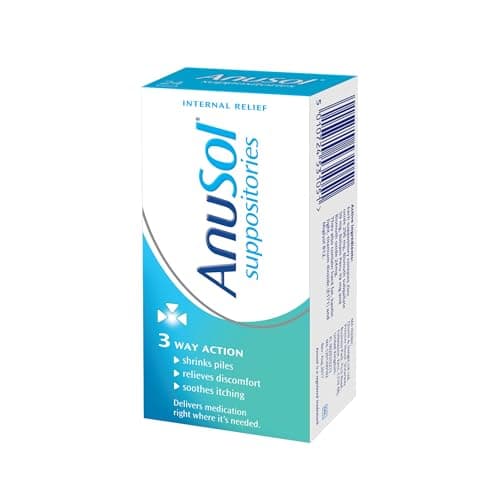 Image of Anusol Suppositories – For Haemorrhoids & Related Conditions – Proven Formula Shrinks Piles, Relieves Discomfort & Soothes Itching – 24-Pack