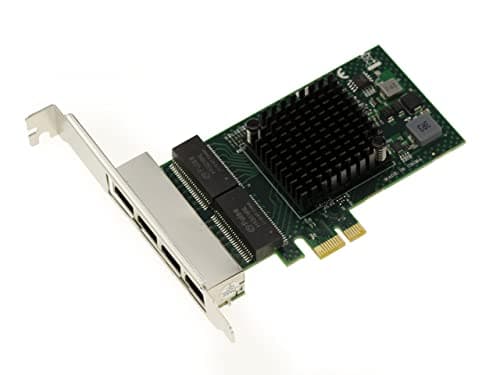 Image of KALEA-INFORMATIQUE PCIe x1 4 port RJ45 QUAD LAN GIGABIT ethernet 10 100 1000Mb 1G network controller card - BroadCom BCM5719 - Low and High Profile