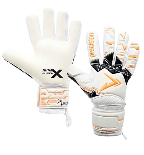 Image of Precision Training Fusion X Negative Replica Football Junior Goalkeeper Gloves, White, 6