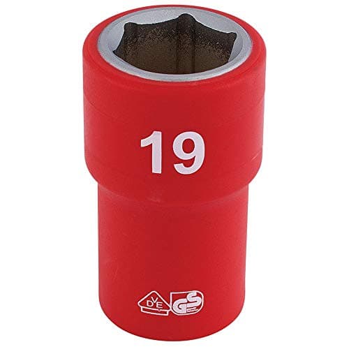 Image of Draper 31880 1/2-Inch Square Drive Fully Insulated VDE Socket, 19 mm Size