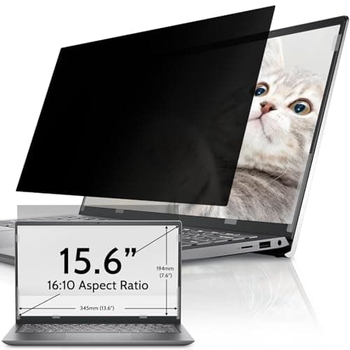 Image of IPROKKO Laptop Privacy Screen 15.6 Inch for Hp/Dell/Acer/Lenovo/ThinkPad/Samsung/Asus/Sony, Removable 16:10 Aspect Laptop Shield, Anti Blue Light Glare Filter