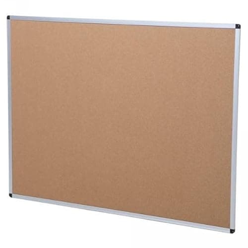 Image of Display Genie Cork Noticeboard – Aluminium Frame – Lightweight – Sturdy – Wall Mount – Pin-Up Board – User-Friendly – Ideal for Office, School & Home (900 x600 mm)