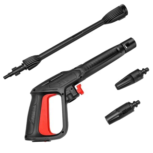 Image of M MINGLE Pressure Washer Gun Replacement for Bosch AQT, Jet Washer Gun with 16.5 inch Extension Lance, Turbo Nozzle and Adjustable Nozzle, 2175 PSI(150 bar)