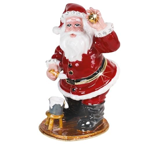 Image of Craycombe Trinkets 6074 Santa Painting Baubles Trinket Box