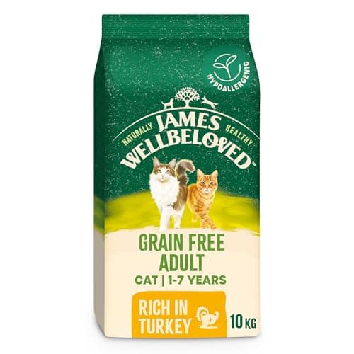 Image of James Wellbeloved Cat Adult Hypoallergenic Dry Food Grain Free Turkey 10 kg