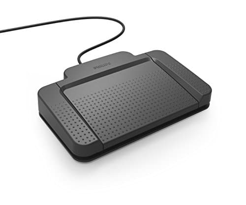 Image of Philips ACC2320 Foot Control for Digital Dictation Systems 3 Pedal Individually Configurable Non-Slip Robust Ergonomic Design USB Anthracite