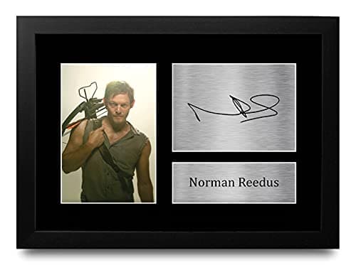 Image of HWC Trading FR Norman Reedus Gift A4 Printed Autograph FRAMED The Walking Dead Gifts Print Photo Picture Display