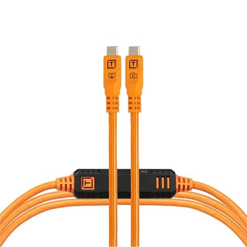 Image of TetherPro Optima 10Gbps Gen 2 USB-C, 15' (4.6m), Straight to Straight, High-Visibility Orange