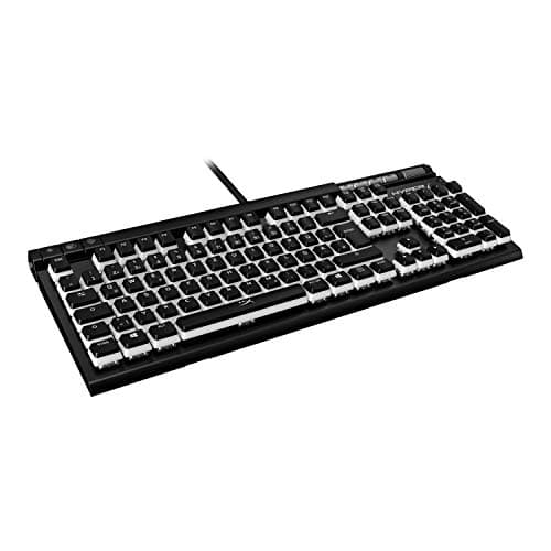 Image of HyperX Pudding Keycaps Dual Layer Design RGB Lighting QWERTZ German Layout Compatible with HyperX and Mechanical Gaming Keyboards + Keycap Puller Black White