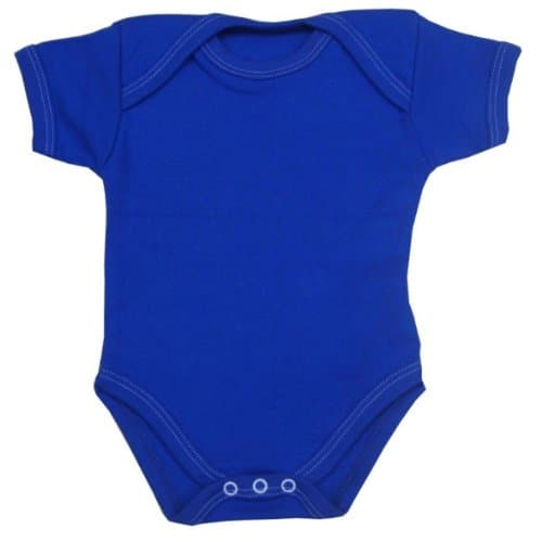 Image of BabyPrem 1 'One' Plain Coloured Baby Bodysuit/Vest Newborn -12 months ROYAL BLUE 3-6