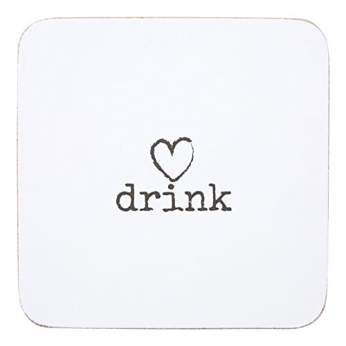 Image of Premier Housewares Charm Coasters - Set of 4, White, 0.5cm(H) x 10cm(W) x 10cm(D)