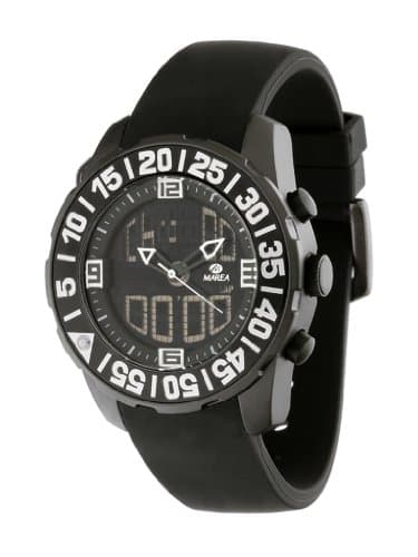 Image of Marea Watch B35205/1 – Analogue-Digital Sport Watch – Colour: Black/Black, Black/White, strip