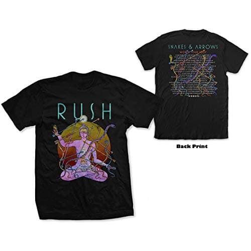 Image of Rush Unisex Tee: Snakes & Arrows Tour 2007 (Back Print) - XX-Large - Black