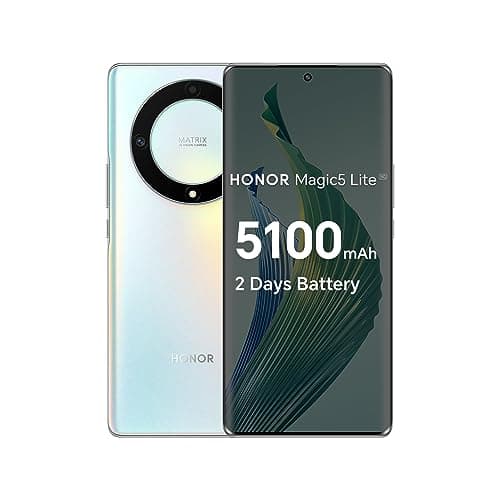 Image of HONOR Magic 5 Lite, Sim-Free & Unlocked Mobile Phones, 5G Smartphone, 8GB+256GB, 6,67” Curved AMOLED 120Hz Display, 64MP Triple Rear Camera, 5100 mAh Battery, Dual SIM, Android 12