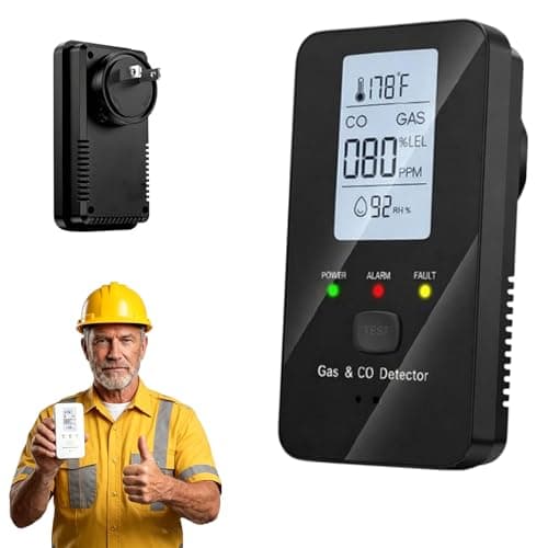 Image of 2026 New Steadfast Haven Detector,4-in-1 Plug in Detector with HD Digital Display,Easy Setup, Plug Play, Energy-Efficient Design, Home, Kitchen, Apartment, Hotel, Camping RV (Black-gray Screen)