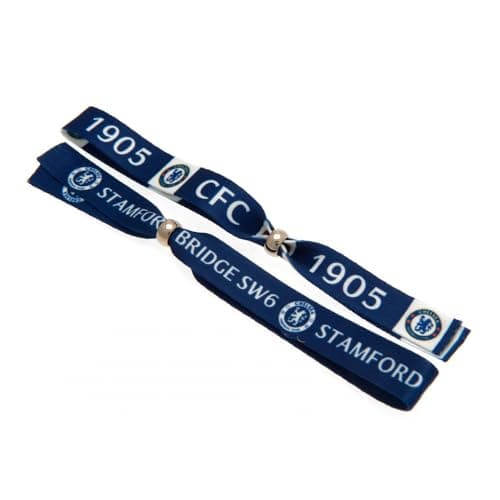 Image of Chelsea FC Chelsea Festival Wristbands Two Pack Bracelet, Adults, Unisex, Multicoloured (Multicoloured), One Size