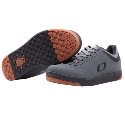 Image of O'NEAL | Mountain Bike Shoes | MTB Downhill Freeride | Vegan | Ultimate Balance Between Grip and Foot Positioning, Breathable | Pumps Flat V.22 Shoe | Adult | Grey Black | Size 41