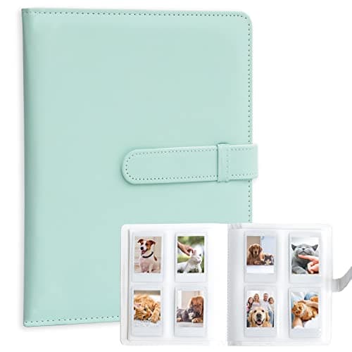 Image of Amimy 256 Pockets Photo Album for Fujifilm Instax Mini LiPlay 11 12 90 70 50S 26 25 9 8+ 8 7S Instant Camera, Photocard Binder Holder for Polaroid Instant Camera Printer (Mint)