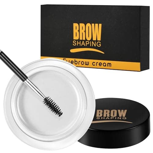 Image of LOPHE Eyebrow Pomade, Highly Pigmented Smudge Resistant Brow Cream for Defined Brows, Long Lasting Tint with Dual Ended Brush, White 06, 4.5 g