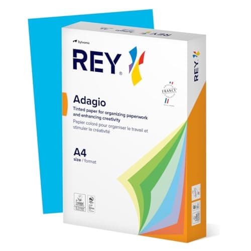 Image of Adagio Ream of Bright Coloured Copier Paper A4 80gsm 500 Sheets - Color: Deep Blue