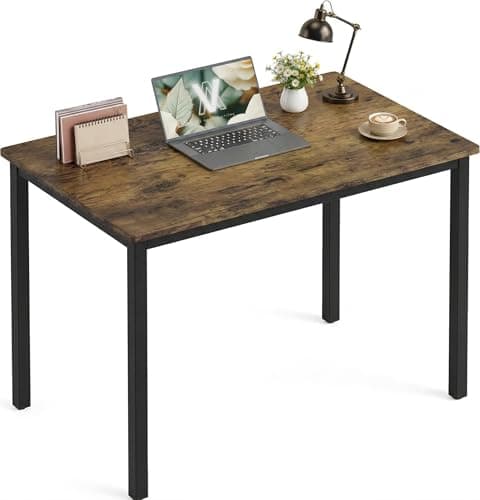 Image of Blisswood Small Computer Desk 80 x 50 x 75 cm, Office Desk for Home, Study Writing Table, Wooden PC Desks with Metal Frame for Bedroom & Living Room, Rustic