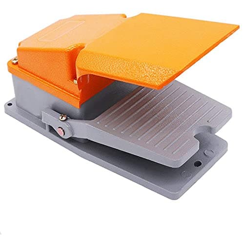 Image of ANCLLO 380V 15A Heavy Duty Foot Switch SPDT NO NC Electric Pedal Momentary Foot Pedal Switch with Foot Guard Aluminum Case LT-4