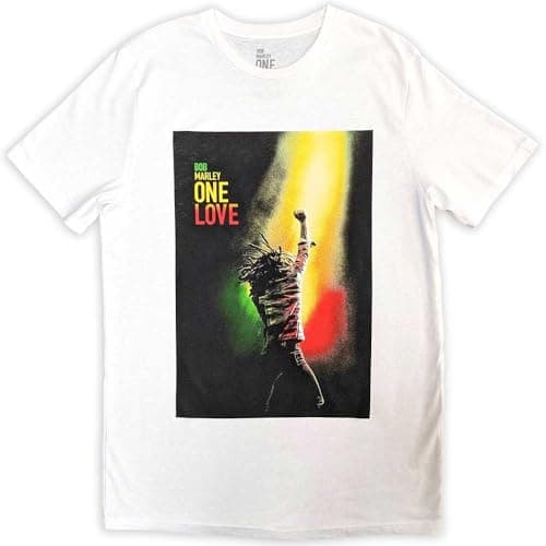 Image of Bob Marley One Love Movie Poster T Shirt XXL White