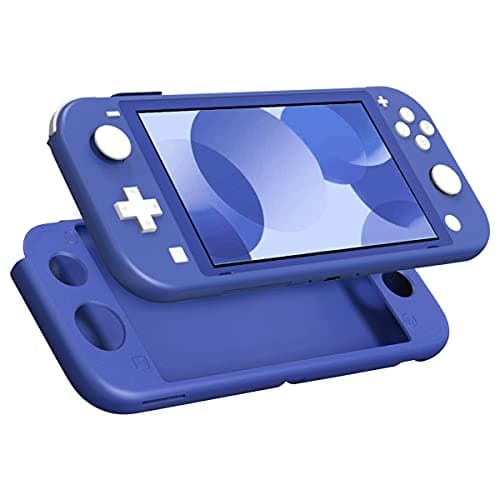 Image of MoKo Case Compatible with Switch Lite, Silicone Protective Rubber Cover, Shock-Absorption Anti-Scratch Non-Slip Case Compatible with Switch Lite Console - Blue