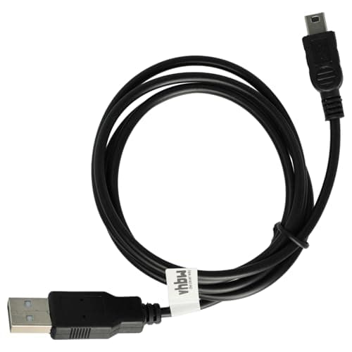 Image of 1m black USB DATA CABLE A-Mini-B 5 pins suitable for SONY Cybershot DSC-R Series: DSC-R1 replaces Sony VMC-14UMB2