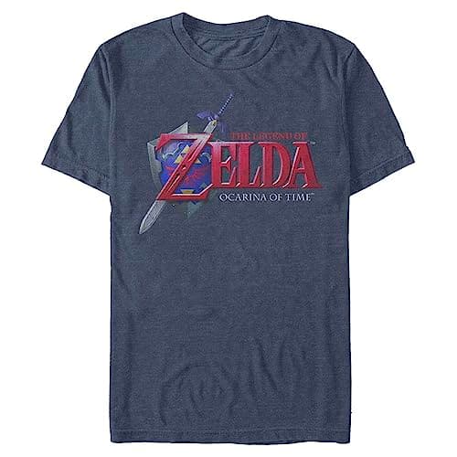 Image of Nintendo Men's Hey Ocarina T-Shirt, Premium Navy Heather, XL